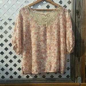 Kimchi Blue Floral Lace Blouse